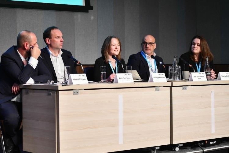 The panel, from left: Michael Oakes, Rob Hutchison, Shelagh Hancock, Ash Amirahmadi, and Verity Richards