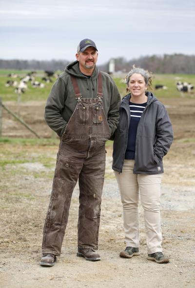 Joel Stanley, who owns Thomas E. Stanley & Sons White Oak Dairy with his father, runs the day-to-day operations alongside his wife, Missy Stanley.