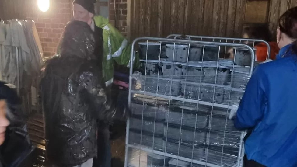 BLUEBELL DAIRY Image caption. Ella Brown suspected the freezer was damaged during a power cut over the weekend