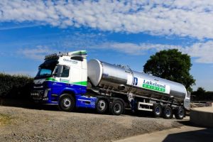 Lakeland Dairies milk collection vehicle on its rounds.