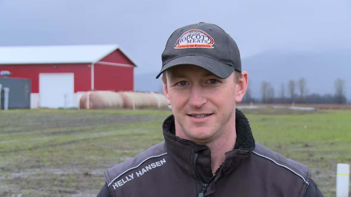 Travis Hopcott, 38, runs the cranberry farm at Hopcott Farms in Pitt Meadows, B.C. 