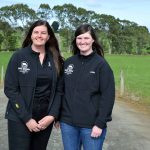 At a field day in Riverton for the winners of the Southland and Otago region of this year’s New Zealand Dairy Industry Awards are dairy manager of the year Nicole Barber (left), of Tapanui, and dairy trainee of the year Ann-Kristin Loferski, of Heriot.