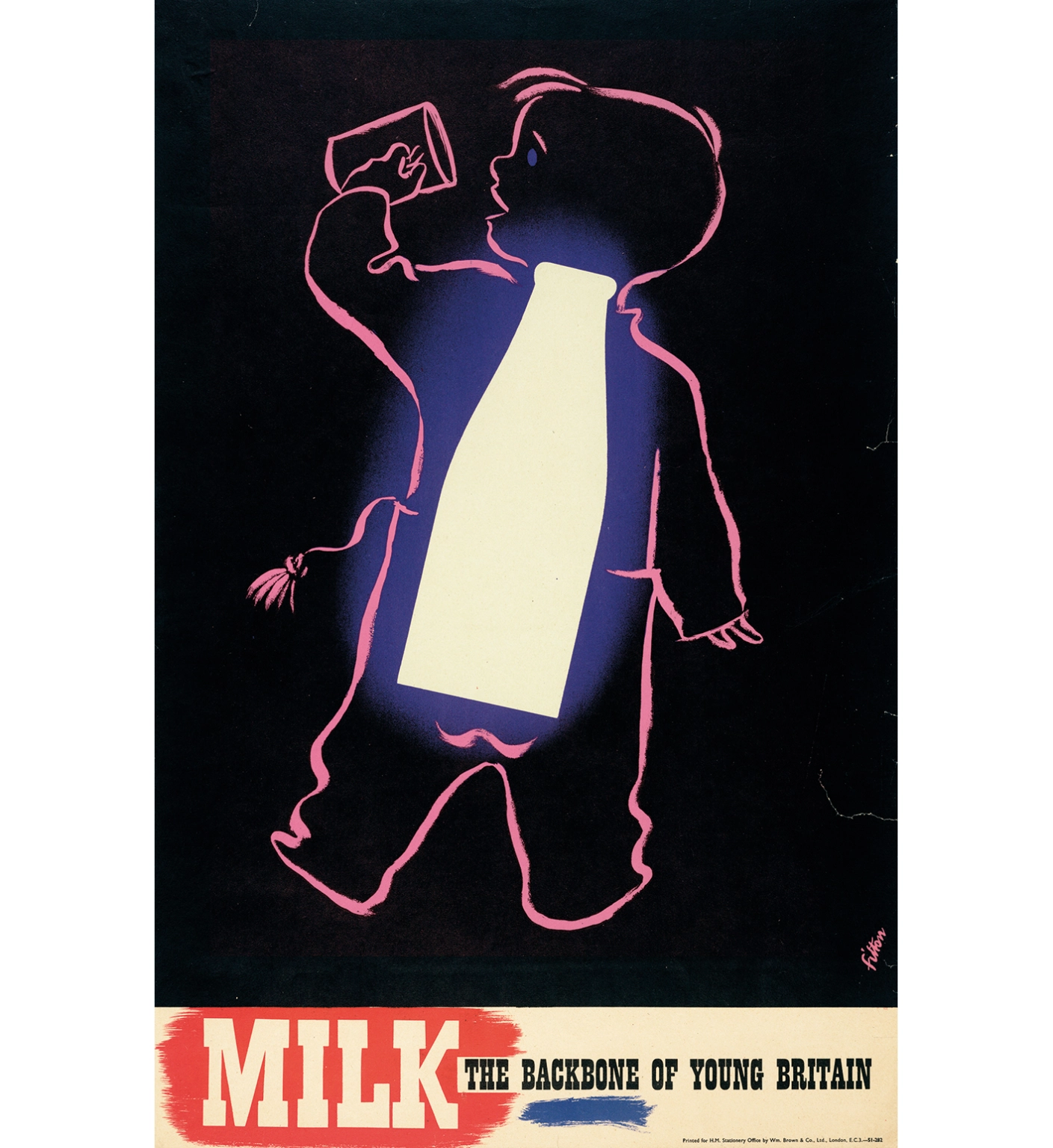 ‘Milk – The Backbone of Young Britain’, c.1942, by James Fitton, commissioned by theMinistry of Food. © IWM