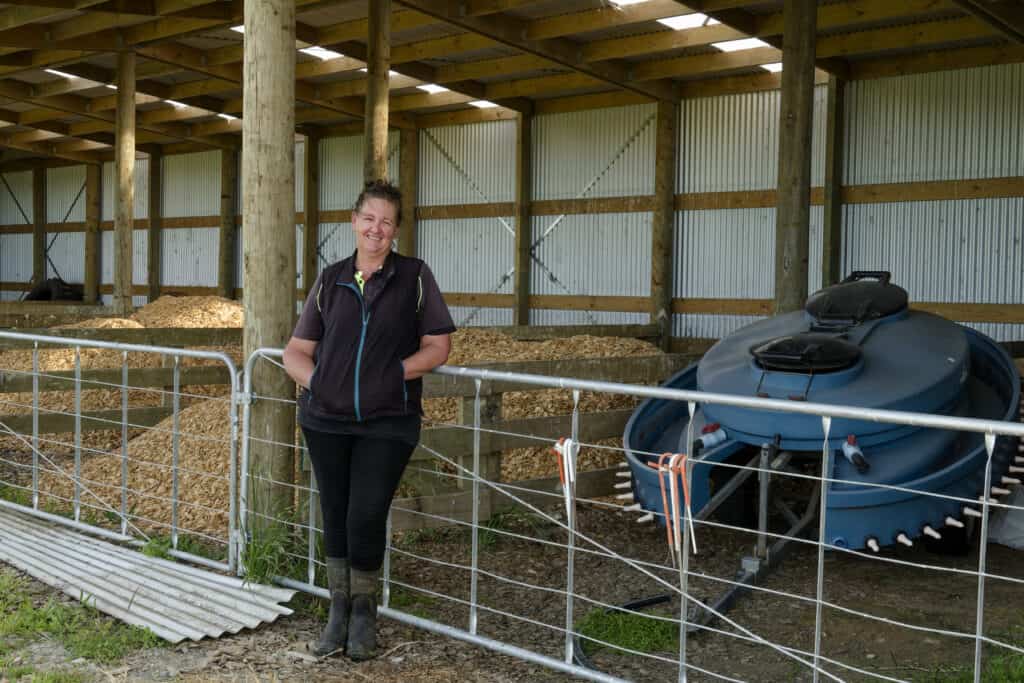 Delwyn rears all the calves on the farm. Two years ago a purpose-built calf shed was constructed to house the heifer calves, with larger pens and better airflow.