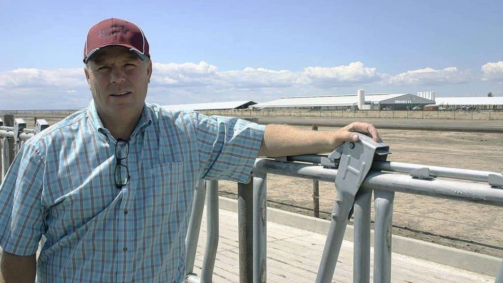 Cody Easterday of Easterday Ranch and Farms, is shown in this file photo at the Easterday Dairy outside of Boardman, Ore. Easterday is currently serving an 11-year prison sentence. His 26-year-old son now farms the land.