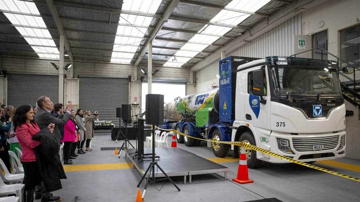 Fonterra's electric milk tanker finishes a year on the road1