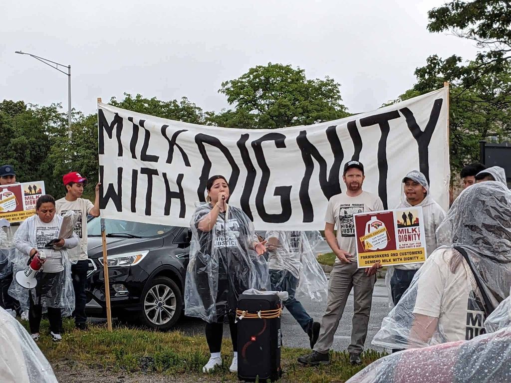 Maine dispatch advocates for migrant workers on dairy farms rally for rights