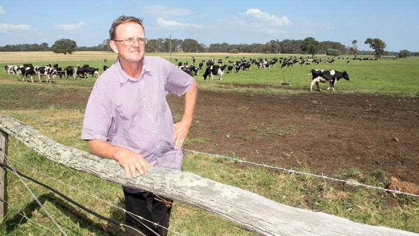 Cowaramup dairy farmer Bob Biddulph. Picture: Cally Dupe