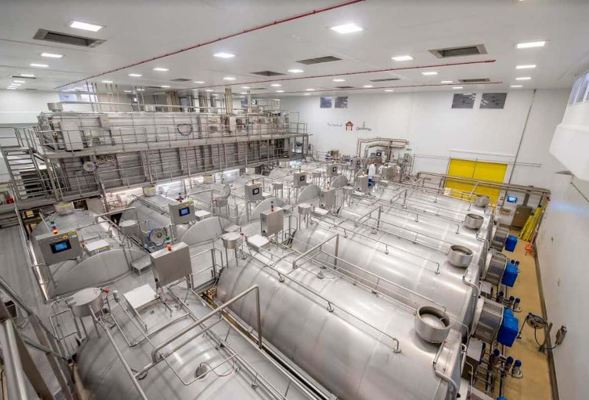 The cheese production area at Davidstow Creamery 