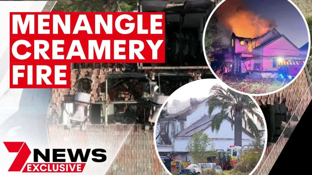 Fire destroys heritage listed Dairy Farmers Co-operative Limited, known also as Menangle Creamery