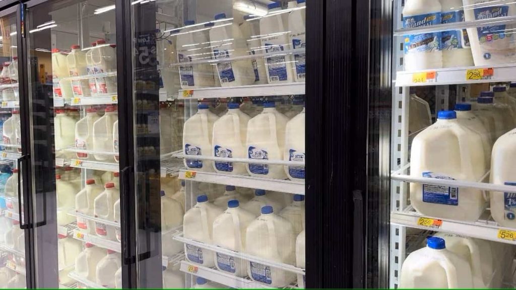 Lower milk prices in stores reflect lower prices being returned to farmers, according to one professor.