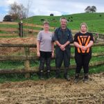 Okoroire farmers Amanda and Dean Benson milk 253 Jersey-cross cows on once-a-day all season and find that, by paying attention to detail, their calving runs seamlessly. Amanda and Dean Benson with staff member Hannah Jackson on their south Waikato farm.