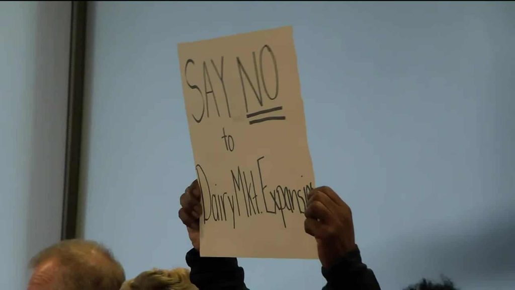 Dozens protest expansion of Dairy Market during City Council meeting