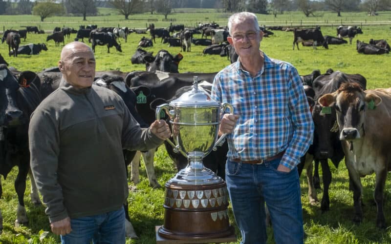 Cedric Nepia, Te Puni Kōkiri and Jim van der Poel, chair DairyNZ.