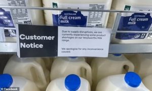 Dairy shortage hits Melbourne as shoppers are slapped with buying limits on milk, butter, ice cream, cheese and yoghurt amid fears of Covid-style panic buying