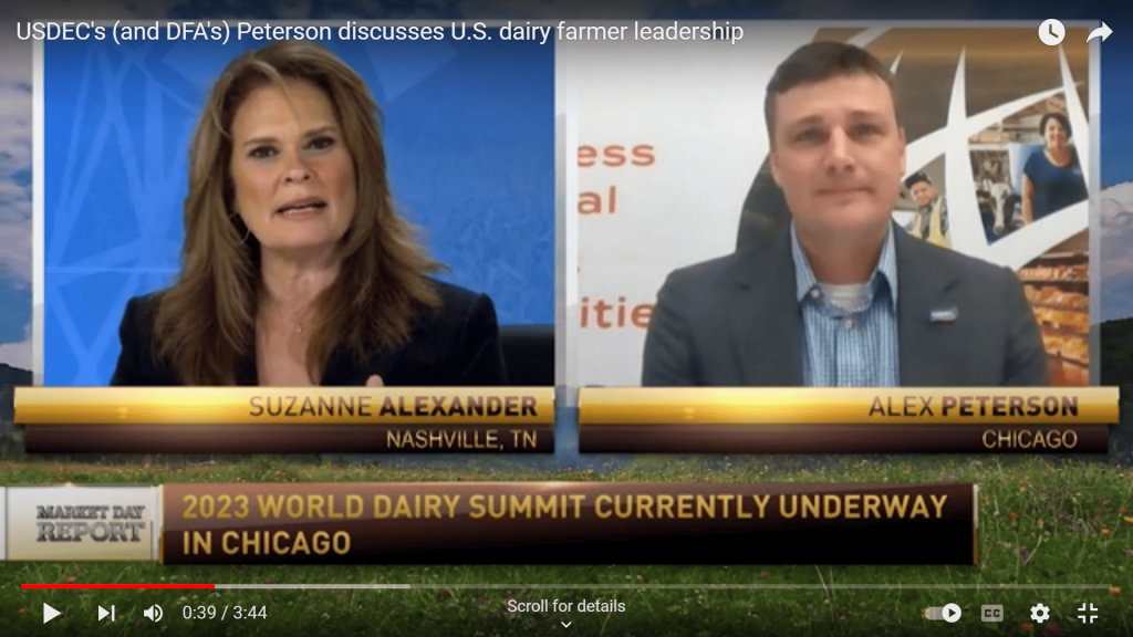 USDEC’S (AND DFA’S) PETERSON DISCUSSES U.S. DAIRY LEADERSHIP