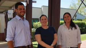 New Murray Dairy Board members (from left) Phil Lang, Claire Baumber and Lucy Galt.