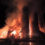 Large dairy barn burns on the Queen’s Line