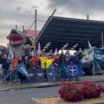 Saputo dairy workers striking at Hobart supermarkets today