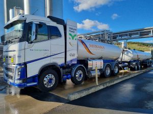 Miraka unveils green hydrogen dual-fuel milk tanker