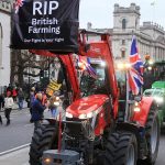 Farmers protest in central London in protest of tractor tax