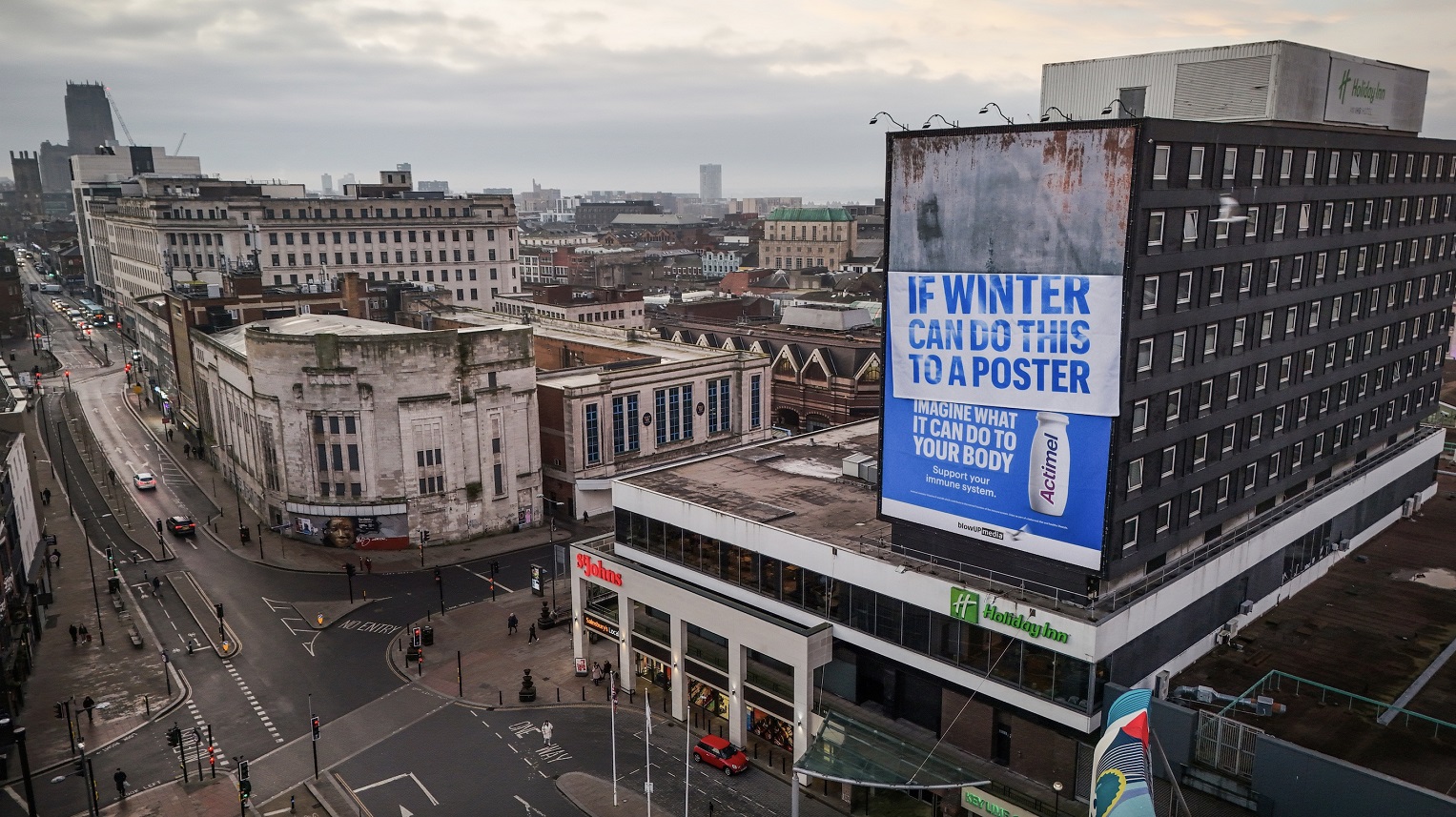 Danone reveals the harshness of winter season in dramatic OOH