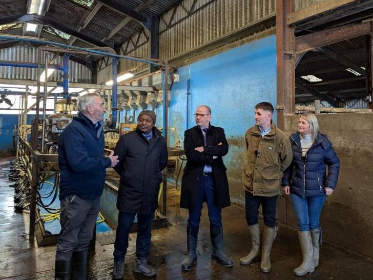 Jim Fairlie meets with new entrant dairy farmers near Moffat